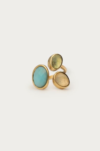 Statement ring with three blue stones | My Jewellery