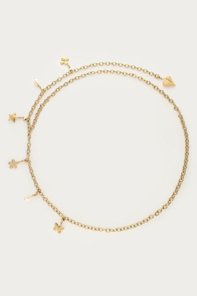 Statement waist chain with charms