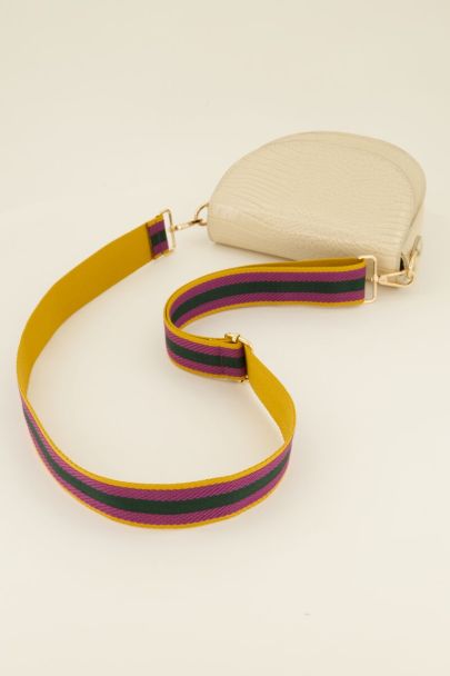 Gestreepte multikleur bag strap