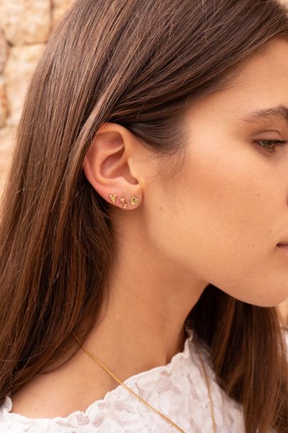 Studs with mini heart