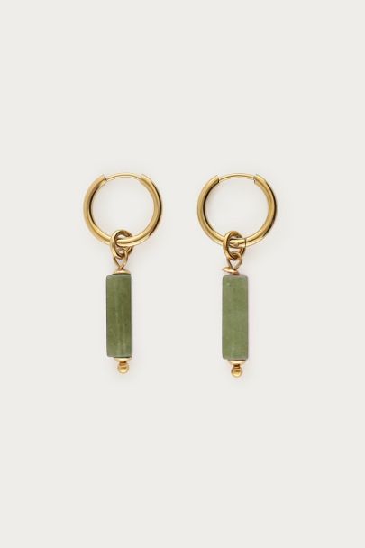 Boucles d'oreilles Sunrocks perles fantaisie vertes