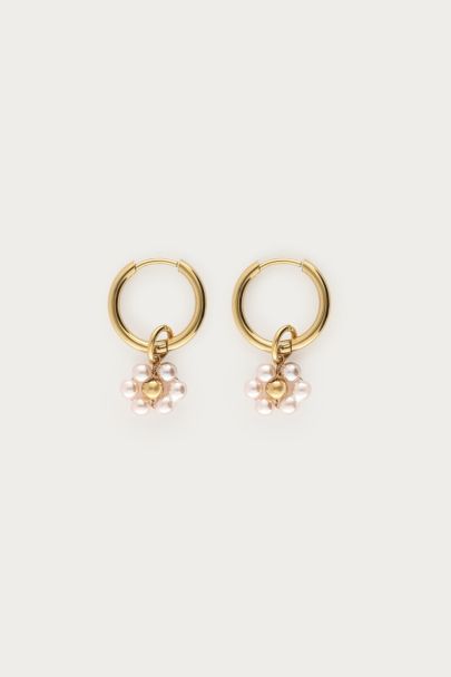 Boucles d'oreilles Sunrocks fleurs blanches