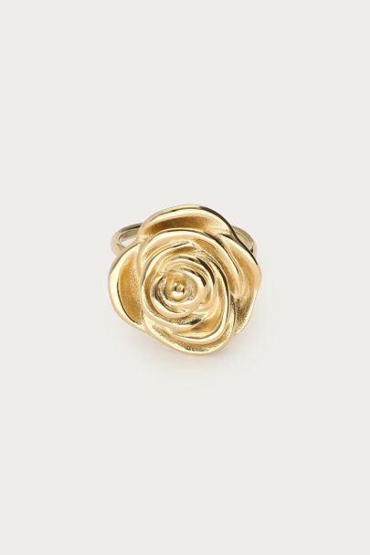 Sunrocks ring met statement roos
