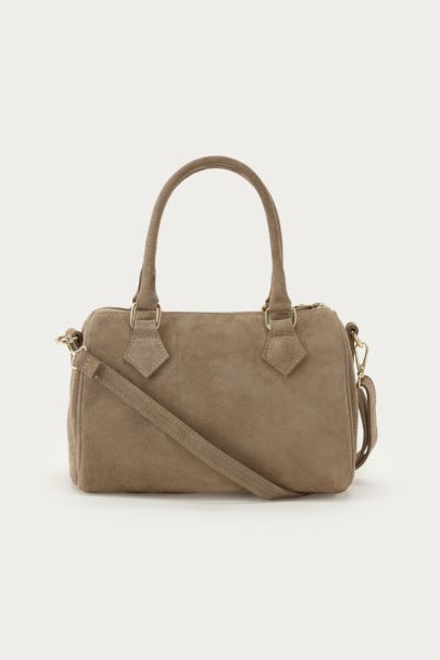 Taupe suede bag