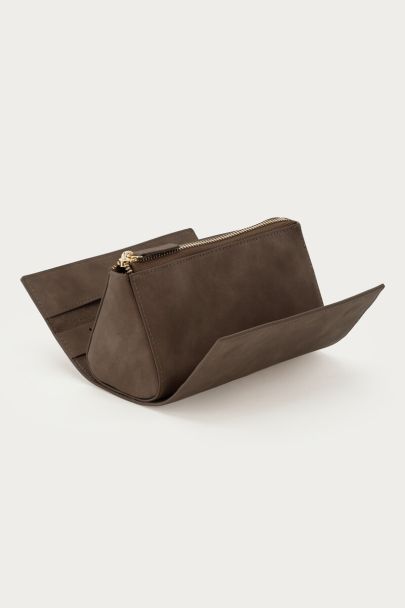 Braune Kulturtasche und Schmuck Organizer
