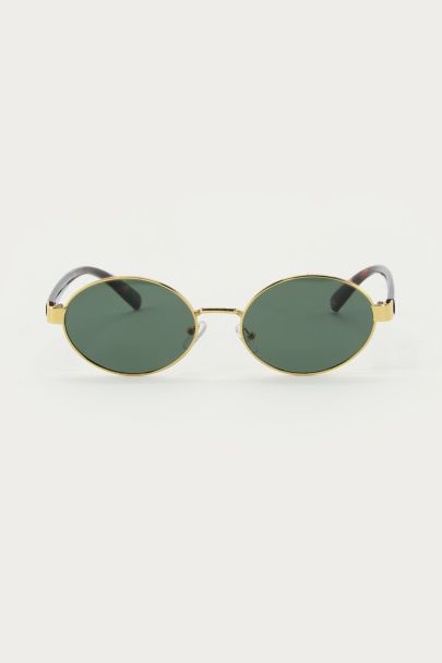 The Emily gold-coloured round sunglasses | My Jewellery