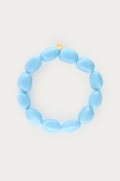 Tropical elastisches Armband mit blauen Perlen