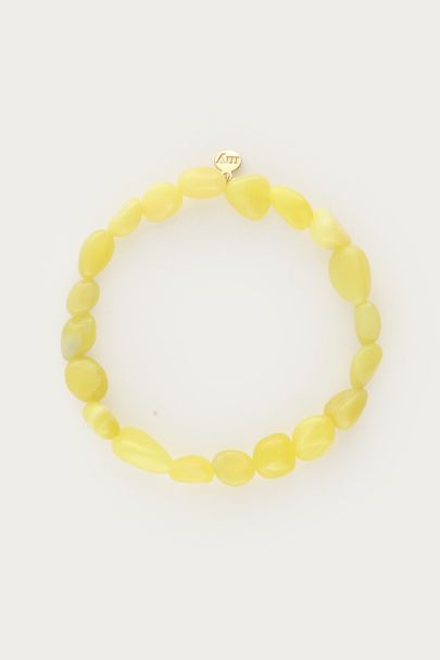 Tropical elastisches Armband mit gr&uuml;nen Perlen