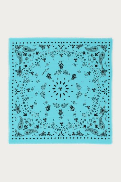 Ch&acirc;le turquoise avec imprim&eacute; paisley