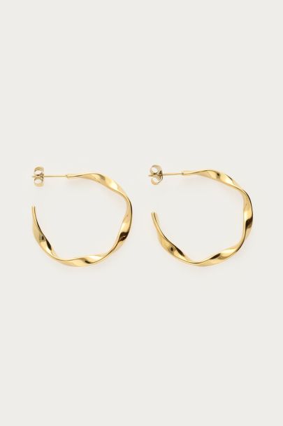 Twisted hoop earrings