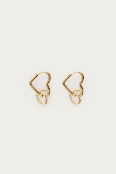 Universe double heart earrings