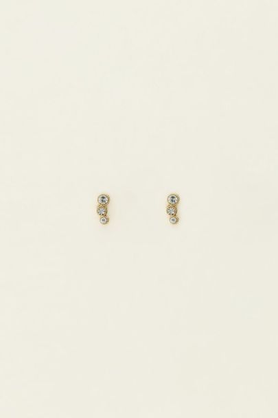 Universe Ohrstecker mit silberfarbenen Kugeln