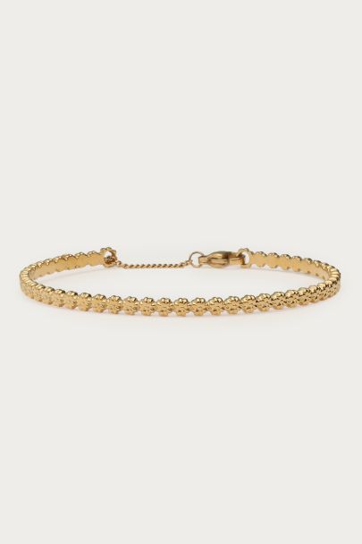 Vintage bangle met bloemen