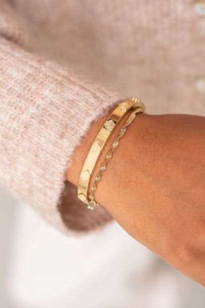 Vintage bangle met rozen