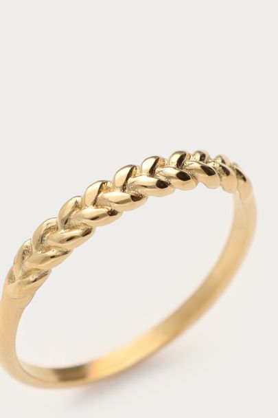 Vintage gevlochten ring minimalistisch