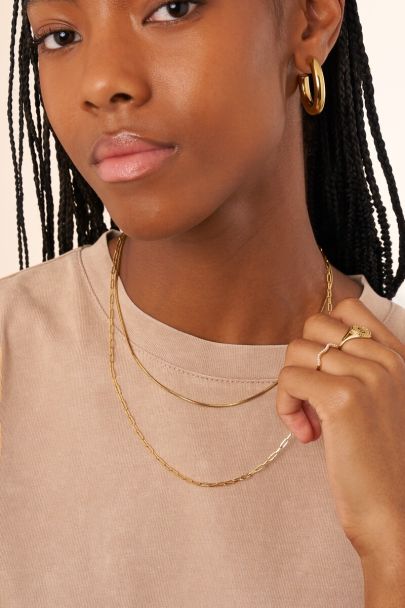 Vintage long fine chain necklace