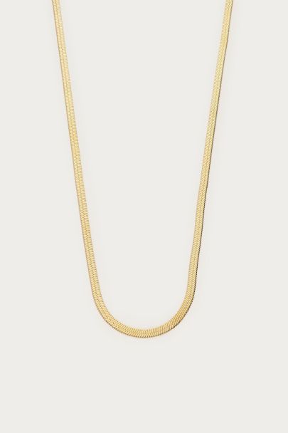 Vintage long flat chain necklace