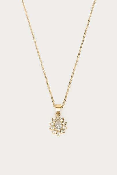 Vintage-Kette mit transparenten Strasssteinen