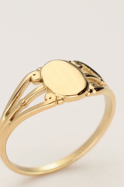 Vintage ovale zegelring