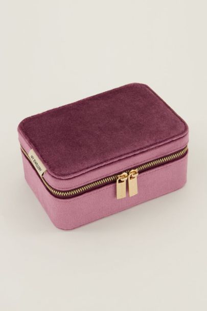 Vintage velvet paars sieraden doosje
