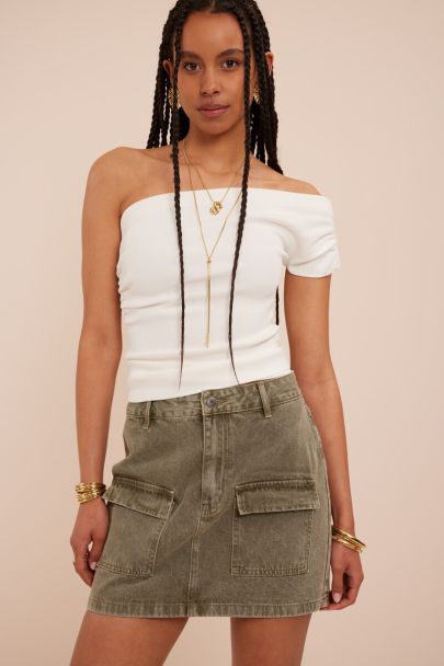 Witte basic one-shoulder top
