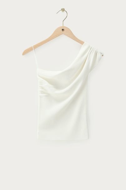 Witte basic one-shoulder top
