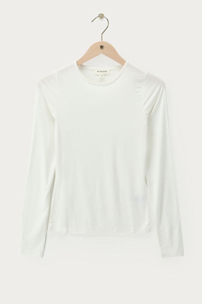 Top basique blanc à manches longues