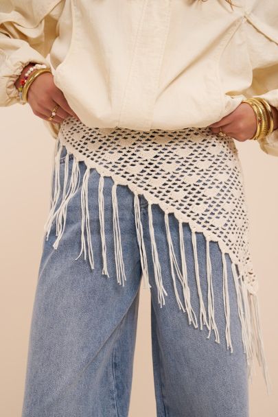 Par&eacute;o en crochet blanc