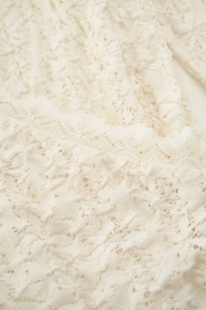 White lace top with overlap