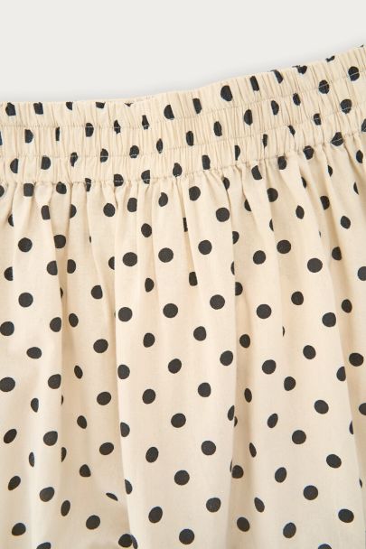Witte maxi rok met polkadot