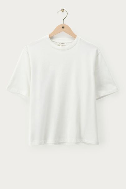 Wit oversized basic T-shirt