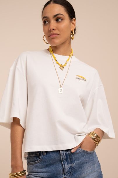 T-shirt blanc "Sous le soleil" 