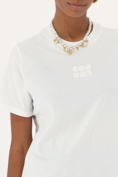 Wit T-shirt "Cou Cou"