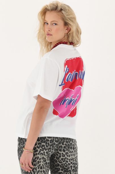 Weißes T-Shirt "L'amour infini"