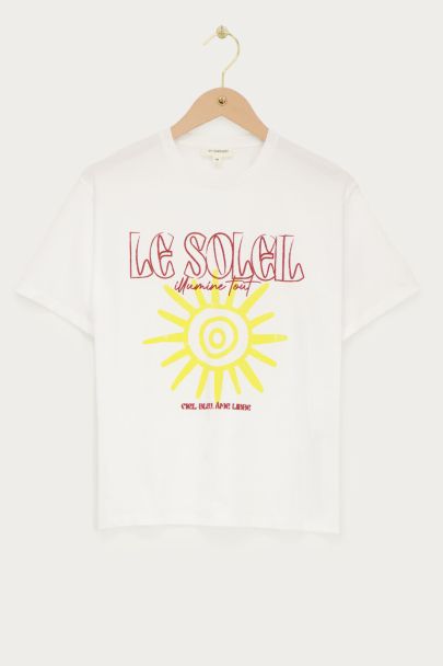 White T-shirt "Le soleil"
