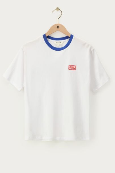 White T-shirt "Rue des rosiers"