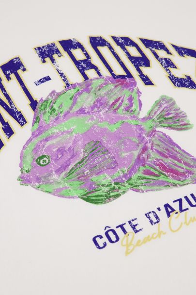 T-shirt blanc 'Saint-tropez'