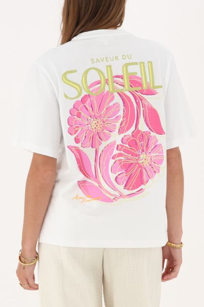 White T-shirt "Saveur du soleil"
