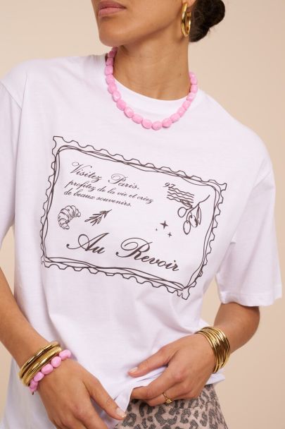 T-shirt blanc "Au revoir"