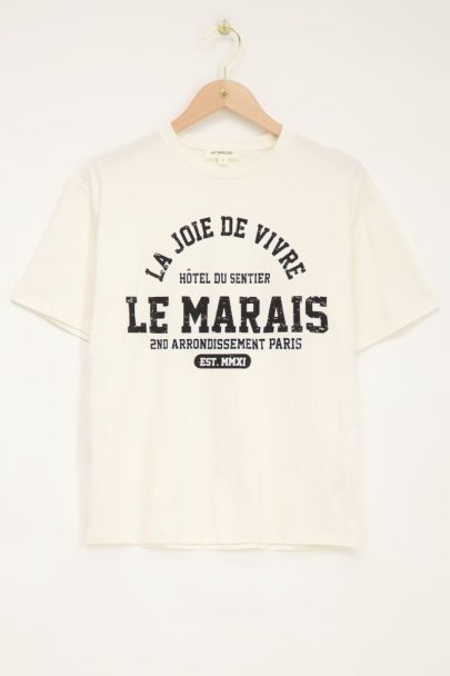 T-shirt blanc Le marais