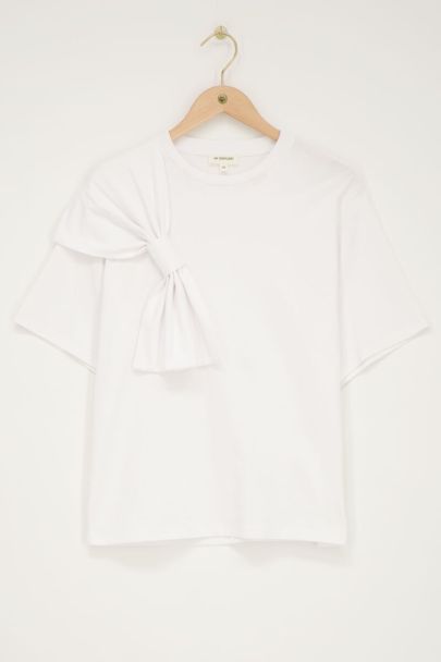 T-shirt blanc avec noeud 
