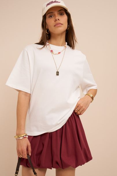 White T-shirt with sun ''Ciao bella''