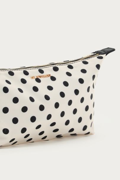 Witte toilettas set met polkadot