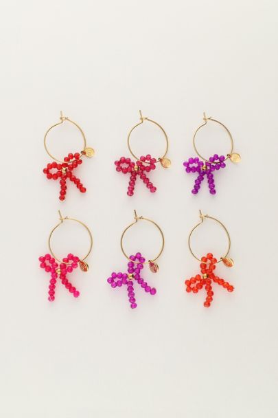 Wijnglas bedels met strikjes