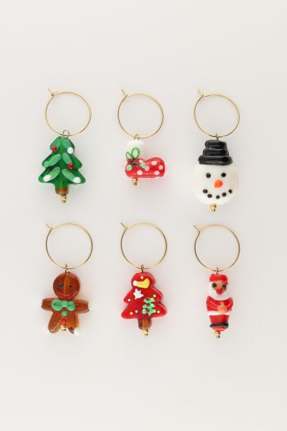 Christmas wine glass charms  | My Jewellery