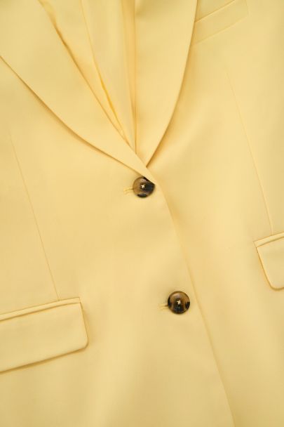 Blazer oversize jaune basique