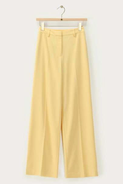 Pantalon large jaune basique