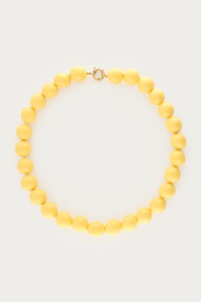 Yellow necklace with coarse beads | My Jewellery