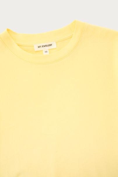 Geel oversized basic T-shirt