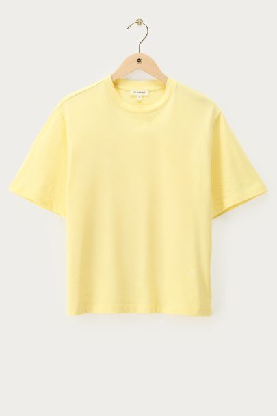 Geel oversized basic T-shirt